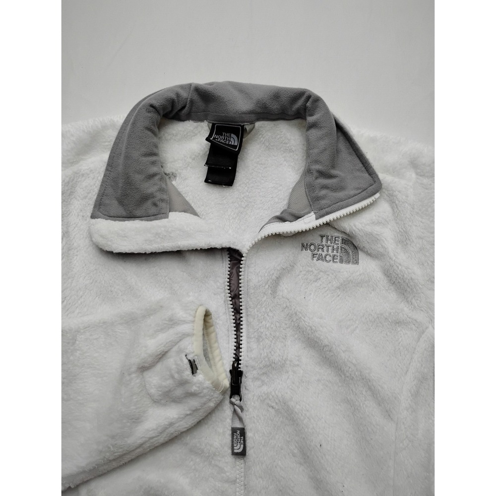 The North Face Osito Fleece Jacket Womens Small Full Zip White Y2K high pile